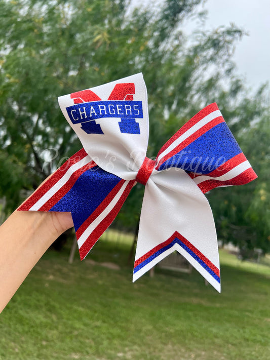 Chargers Cheer Bow