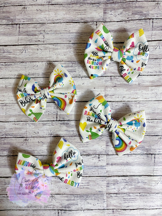 Rainbow Baby Bow